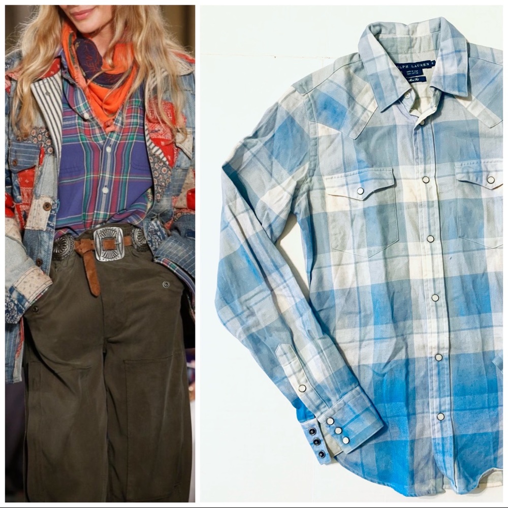 Ralph Lauren Blue Label Slim Fit Western Shirt 6